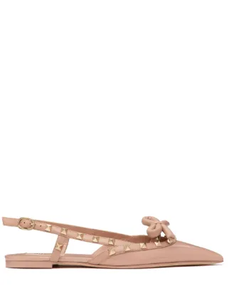 Valentino Garavani ロックスタッズ ボウ スリングバック シューズ