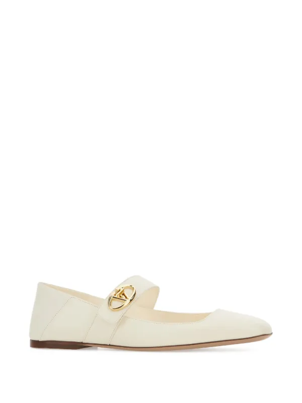 Valentino Garavani Vロゴ ロッカー メリージェーン フラット