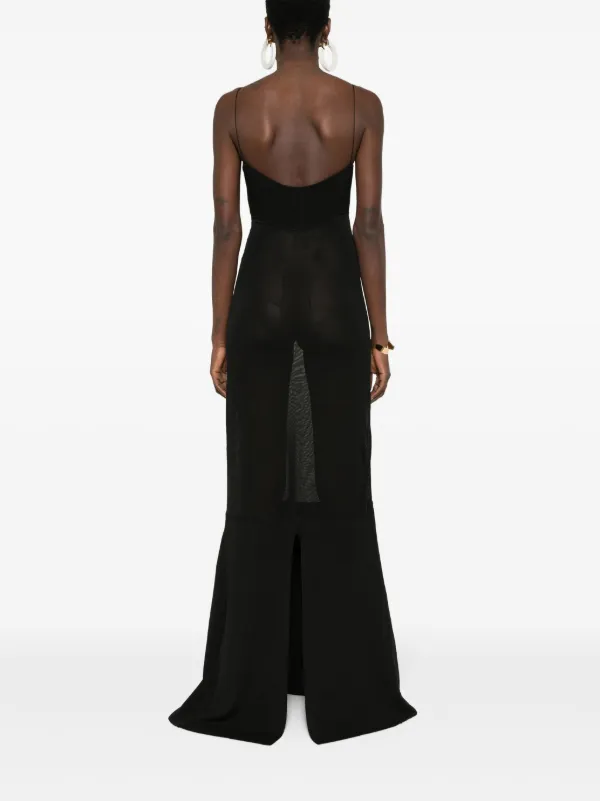 Jacquemus fine-knit Maxi Dress Black FARFETCH IN