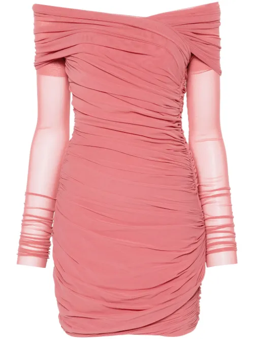 Robe courte à design drapé - Philosophy Di Lorenzo Serafini - Modalova