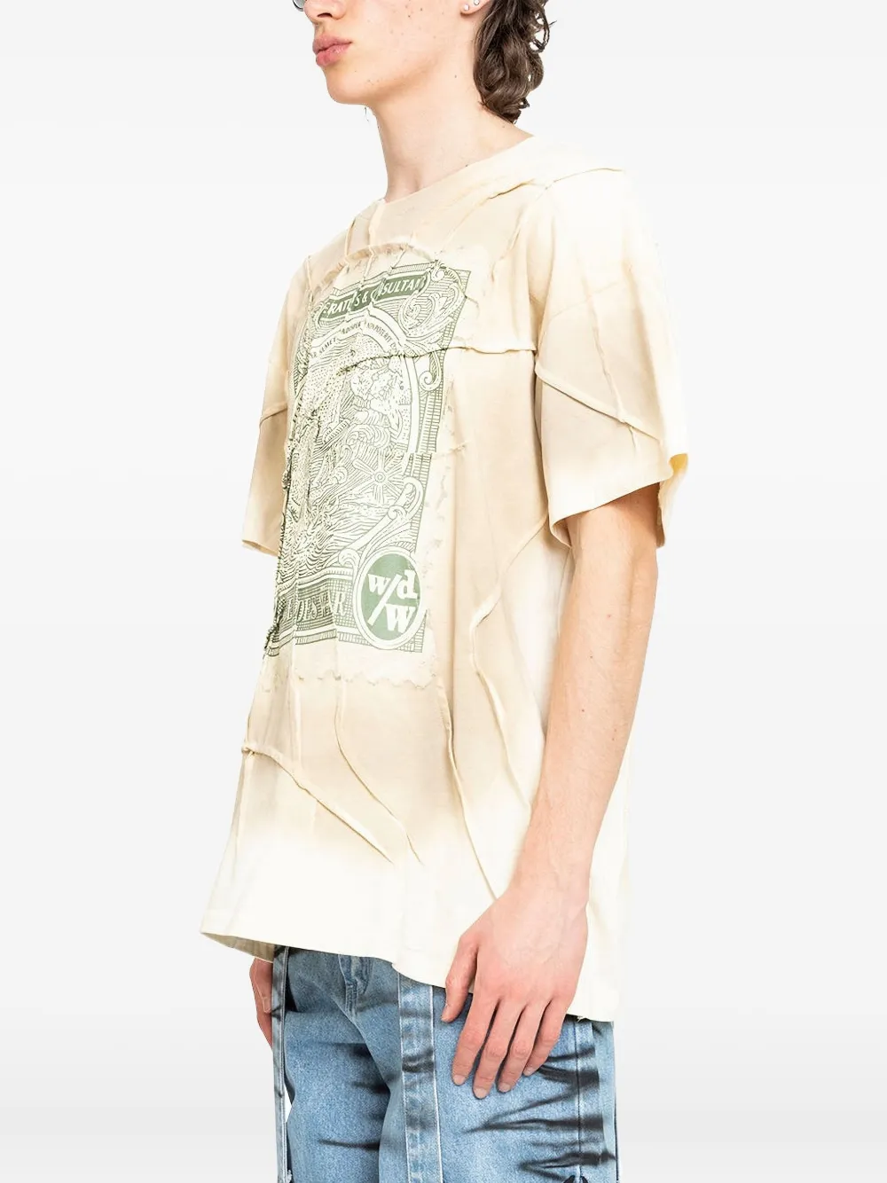 Who Decides War Stamp-print T-shirt In Neutral