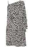 Karl Lagerfeld Elektrika-print draped minidress - Black