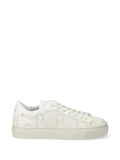 Furla monogram-pattern flatform sneakers