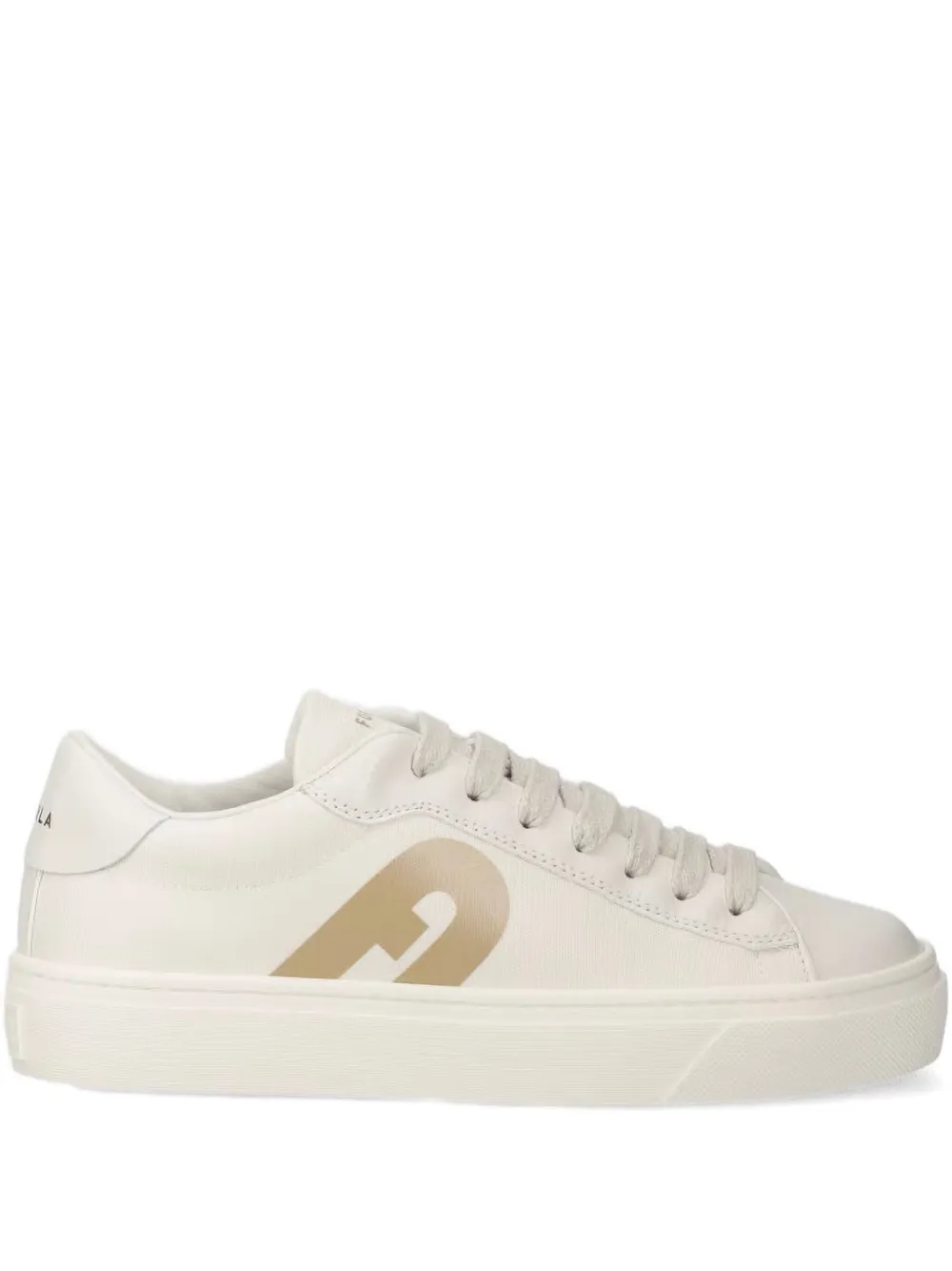 Furla loog-print leather sneakers White
