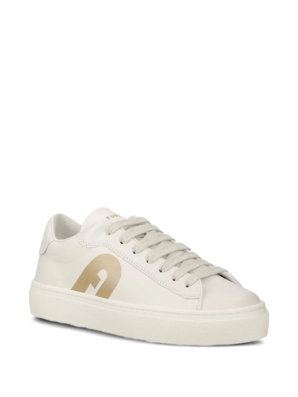 Furla loog-print leather sneakers White