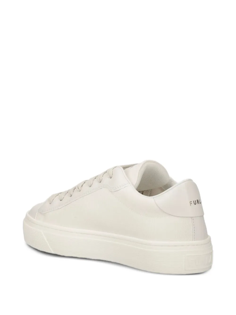 Furla loog-print leather sneakers White