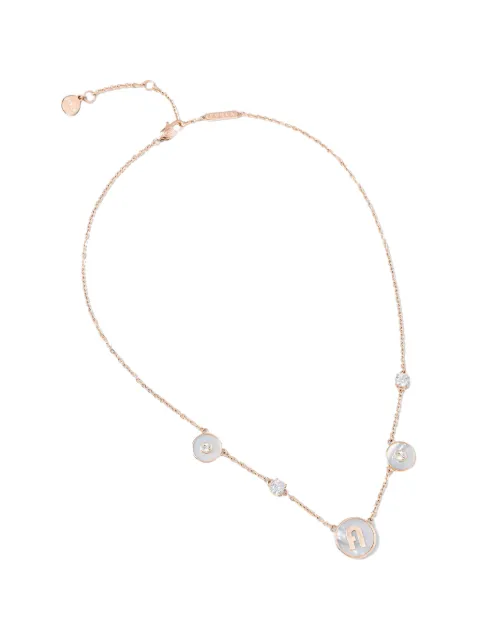 Furla disc logo necklace