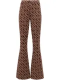 DVF Diane von Furstenberg Greg high-waist flared trousers - Brown
