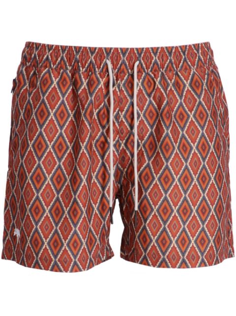 OAS Company geometric-print swim shorts