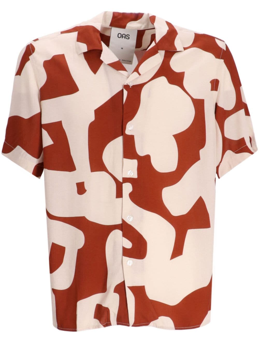 Oas Company Abstract-print Short-sleeve Shirt In Rot