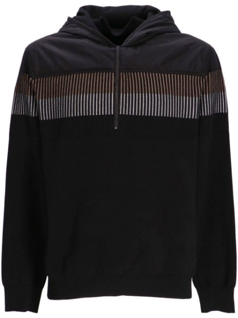 BOSS half-zip knitted hoodie