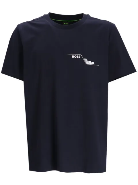BOSS logo-print cotton T-shirt