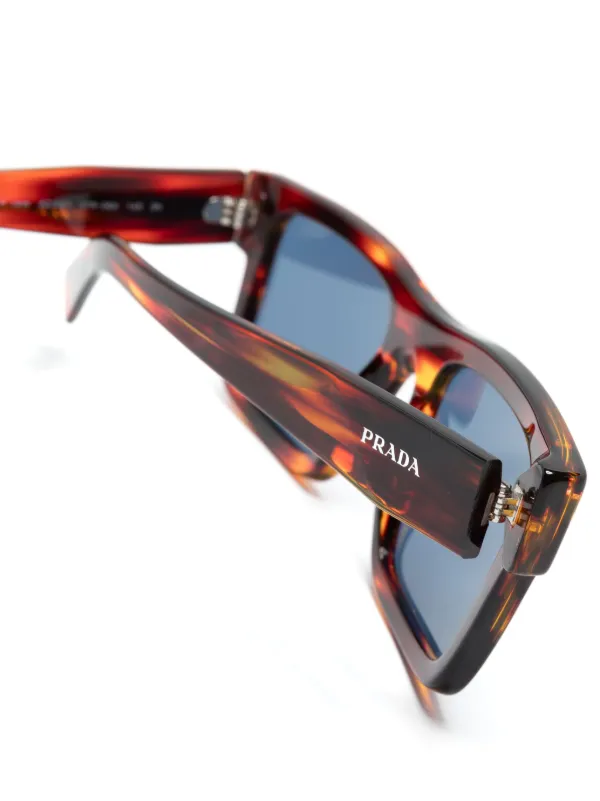 PRADA/プラダ/スクエアフレームトータスシェルサングラス Prada Eyewear トータスシェル スクエアサングラス | ブラウン