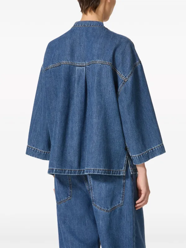 Tシャツ・カットソー VALENTINO Valentino Garavani denim shirt (V3DB03LAL4 558) VALENTINO GARAVANI Western denim shirt for men