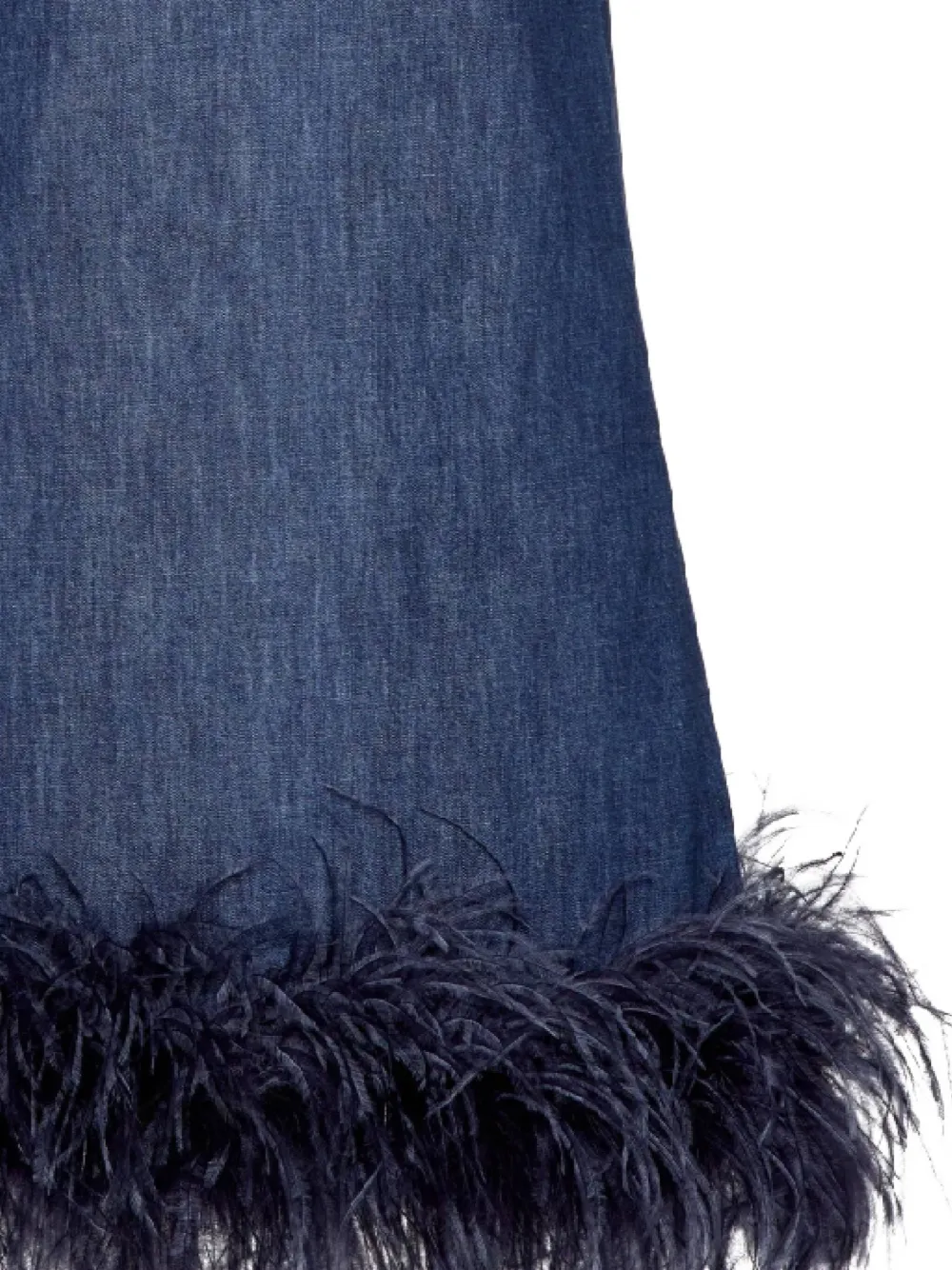 Valentino Garavani Jurk met veren afwerking Blauw