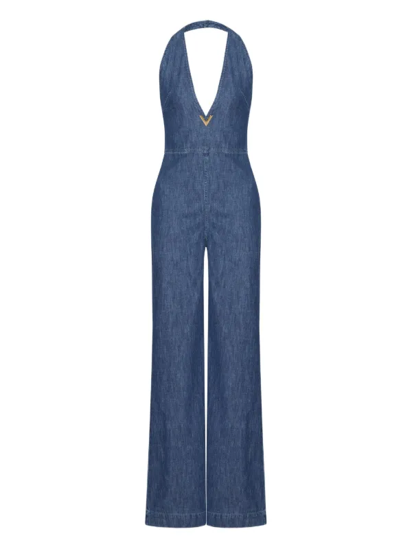 VALENTINO カバーオール 3K$ VALENTINO GARAVANI Denim Tunic Kaftan Dress Chambray Beach V