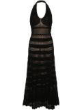 TWINSET open-knit maxi dress - Black