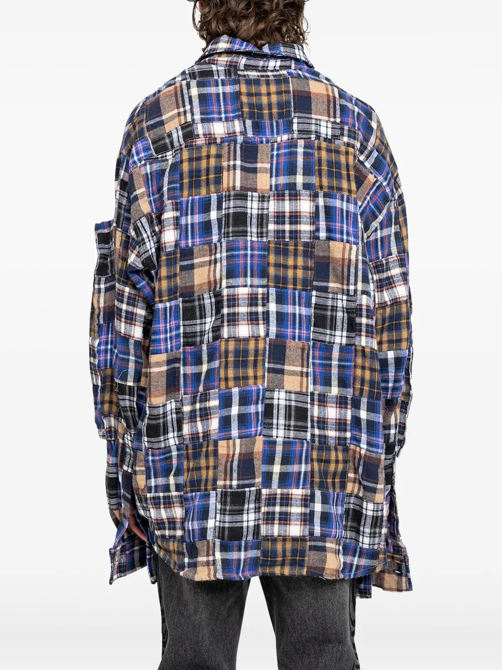 Who Decides War Overhemd met patchwork Blauw