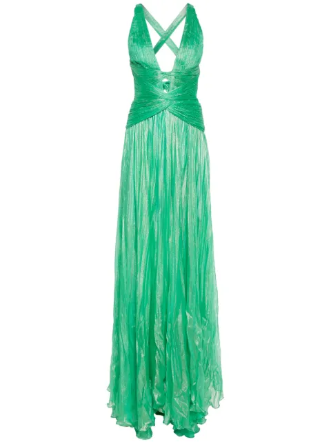 Iris Serban robe longue à effet plissé