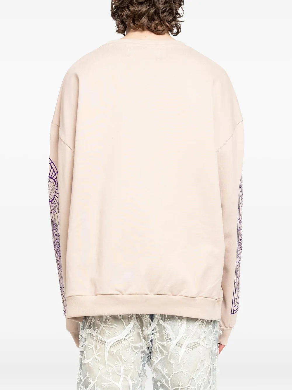 Who Decides War Sweater met geborduurd detail en ronde hals Roze