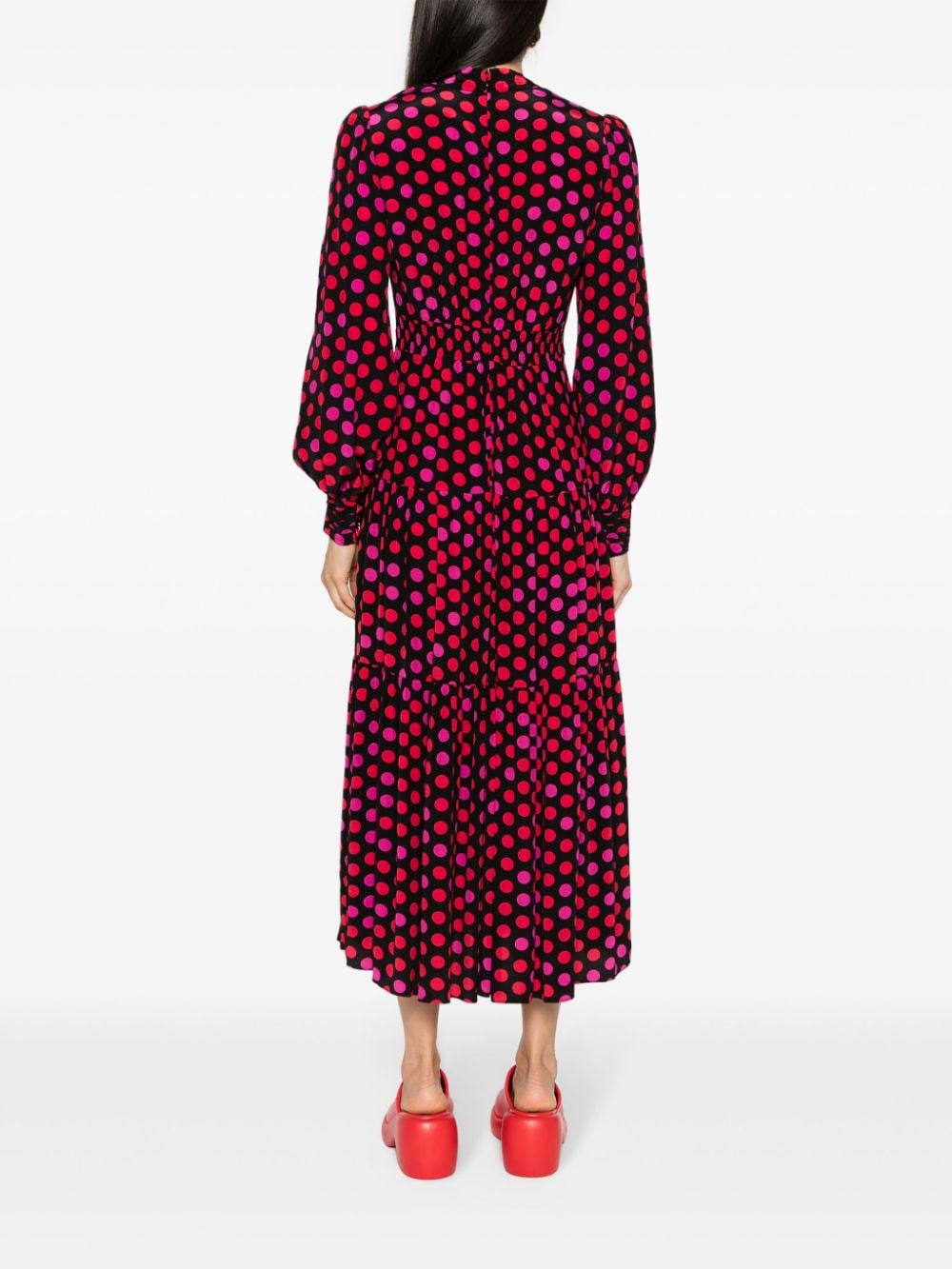 DVF Diane von Furstenberg Jurk met print Zwart