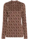 DVF Diane von Furstenberg Birdie Tarot Maze-print top - Brown