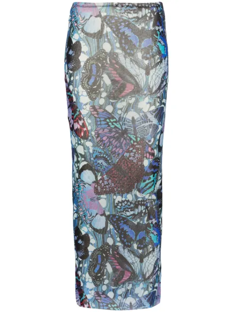 Jean Paul Gaultier The Blue Butterfly pencil skirt 