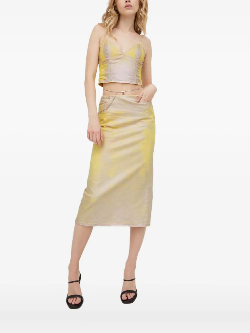 Diesel V-neck strap top | Pink | Image 1