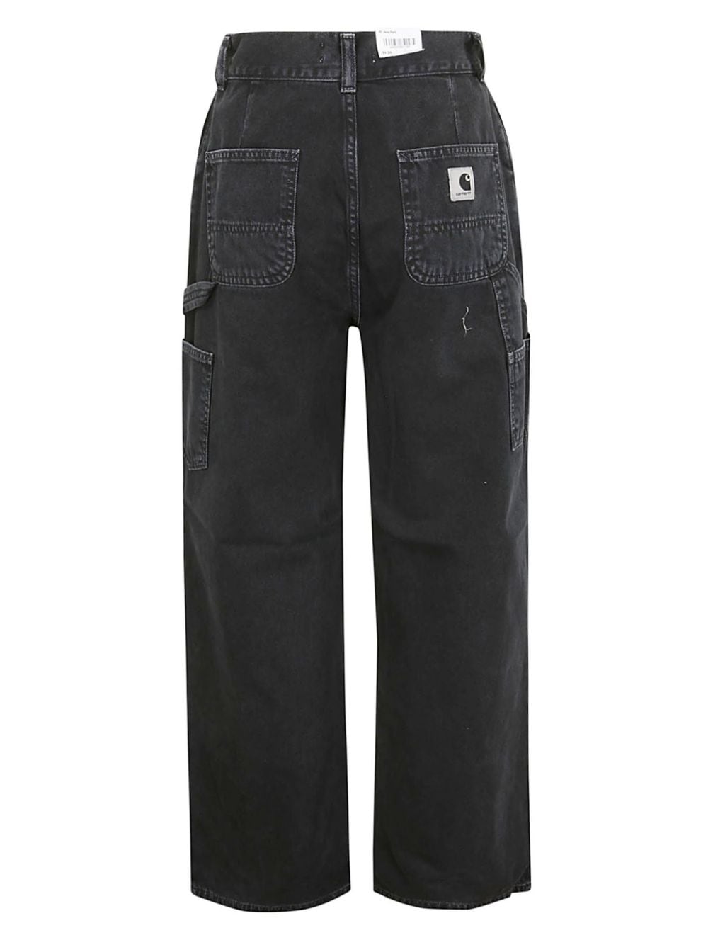 Shop Carhartt Mid-rise Straight-leg Jeans In Black
