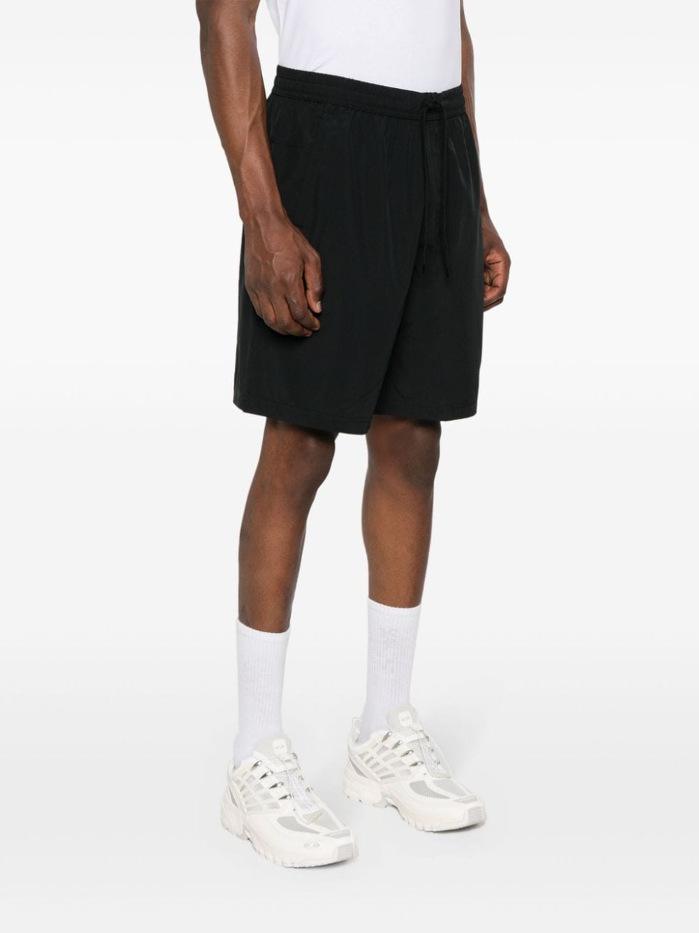 Shop Nike Form Elasticated-waistband Shorts In 黑色