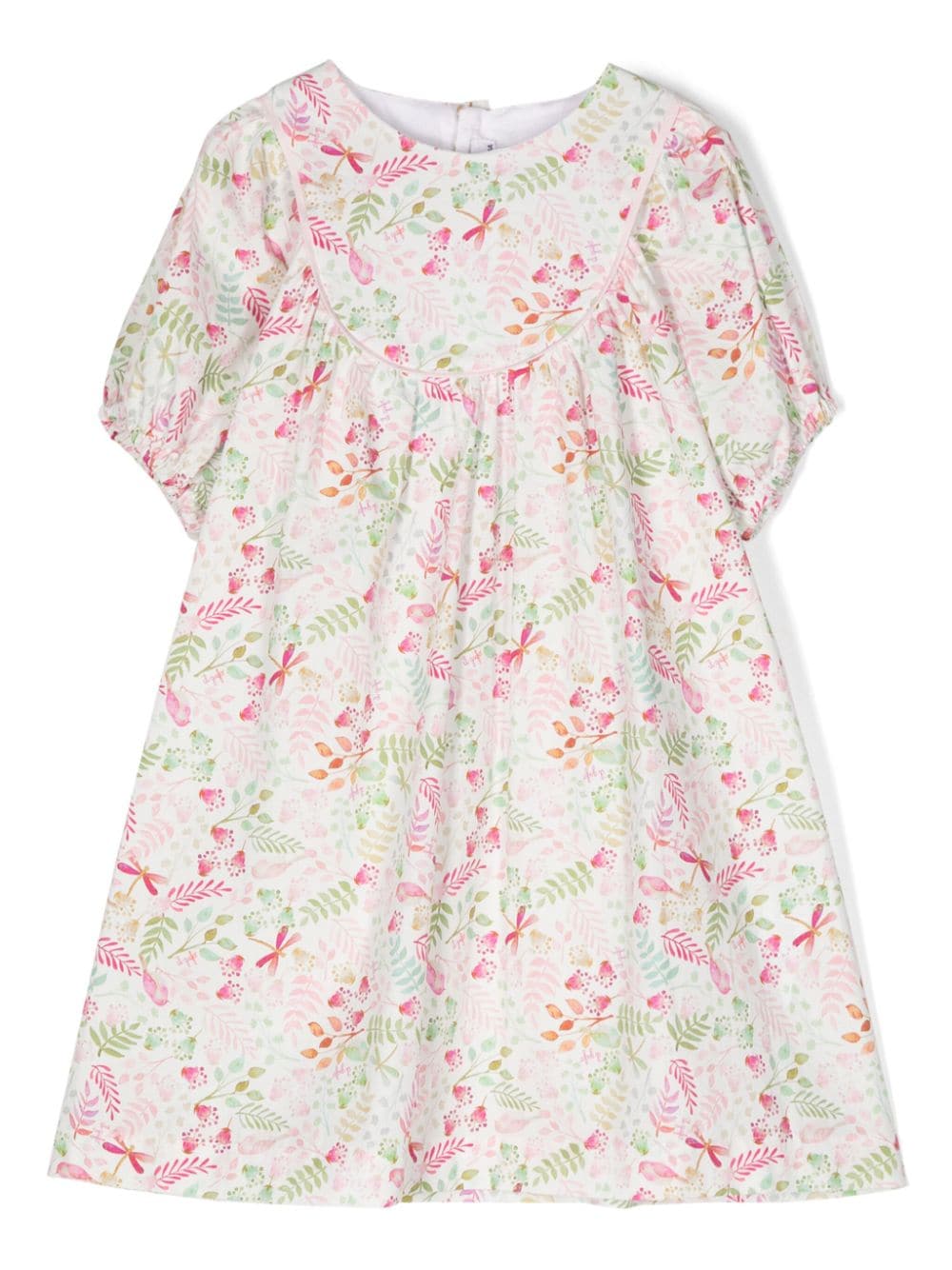 Il Gufo floral cotton midi dress - Bianco