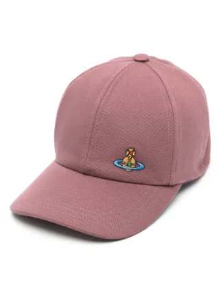 Vivienne Westwood Cotton Orb embroidery Baseball Cap Purple FARFETCH JO