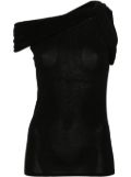 Rick Owens twist-detail knit top - Black