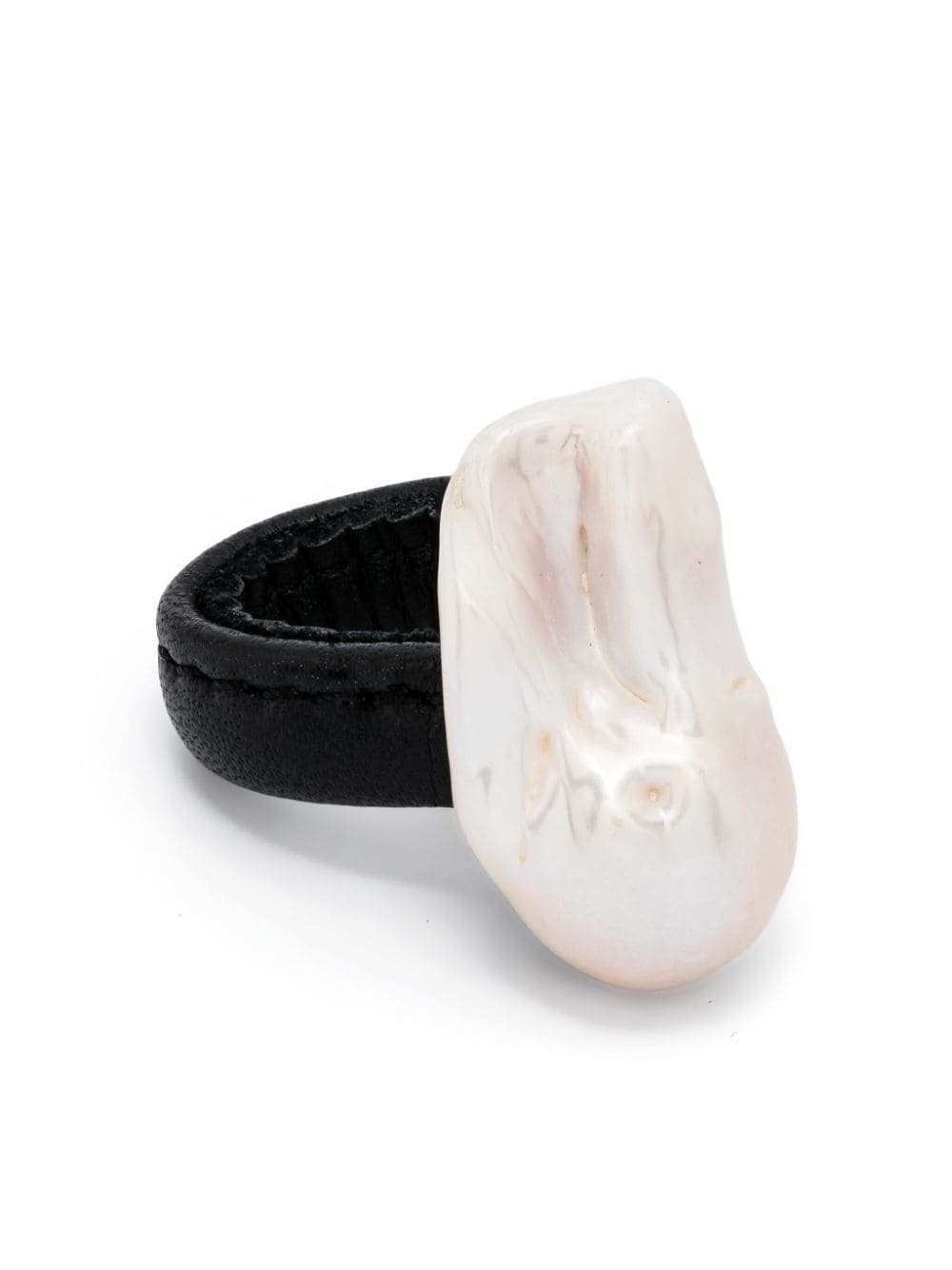 Monies Baroque-pearl Ring In Black