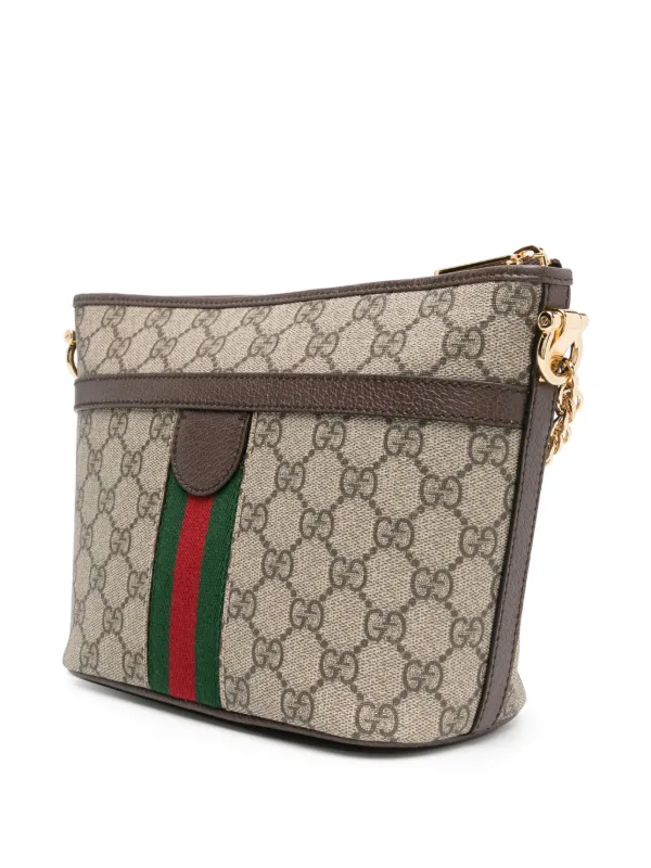 GUCCI オフィディア キャンバス ミニ ショルダーバッグ オフィディア〕 ミニ ショルダーバッグベージュ＆エボニー GG