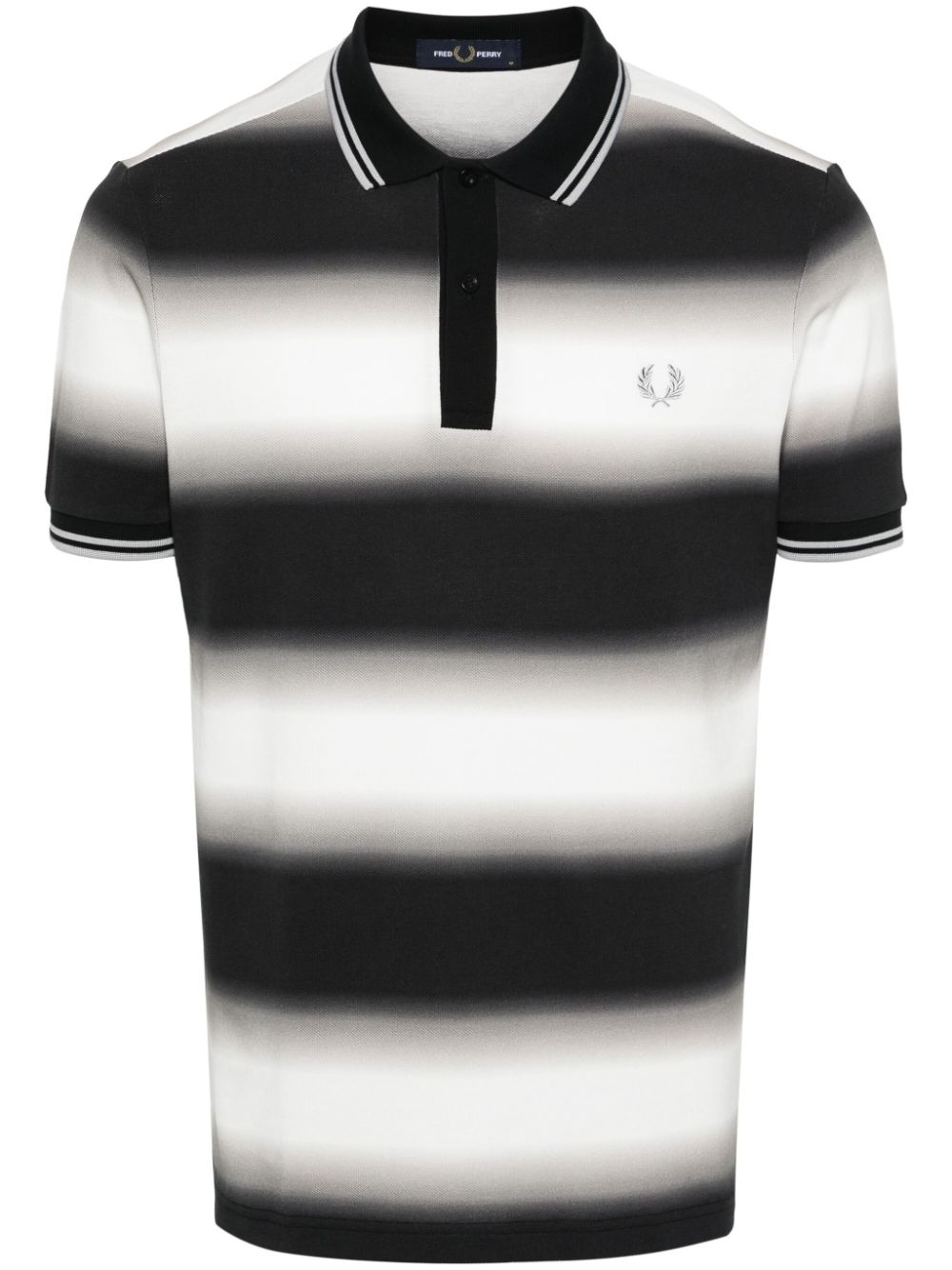 gradient striped polo shirt