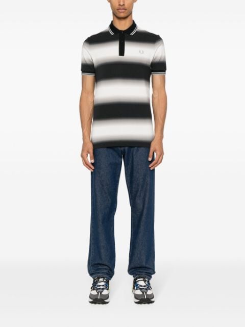 gradient striped polo shirt