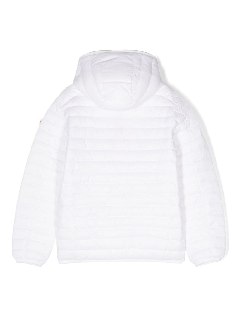 Shop Save The Duck Logo-appliqué Padded Jacket In White