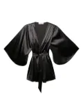 Fleur Du Mal angel-sleeve robe - Black