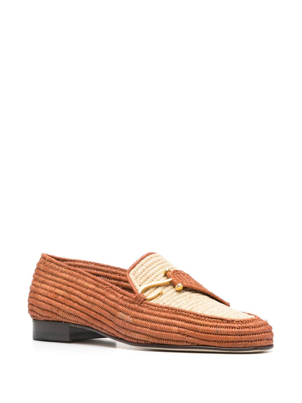 Edhen Milano Agadir raffia loafers - Beige