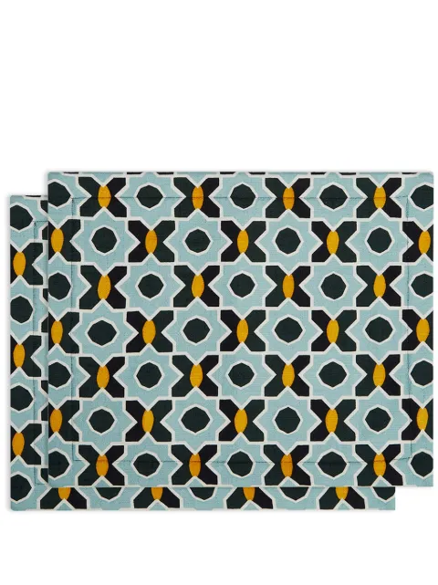 La DoubleJ geometric-print cotton placemat (set of two) 