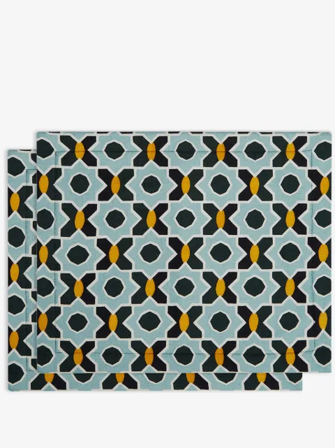 La DoubleJ geometric-print cotton placemat (set of two)
