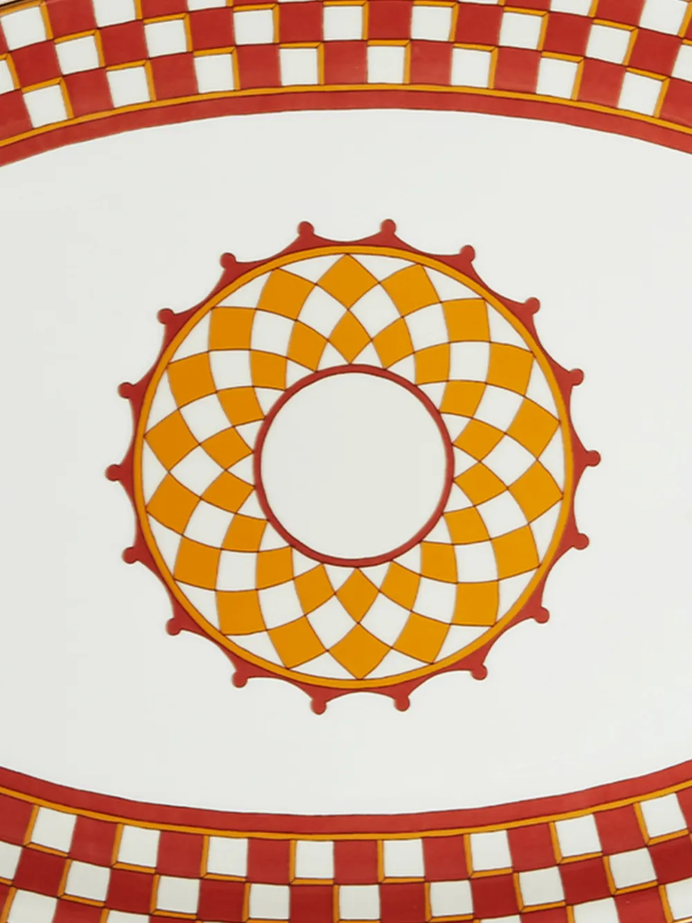 LA DOUBLEJ GEOMETRIC-PRINT PORCELAIN PLATTER (36CM X 24CM) 