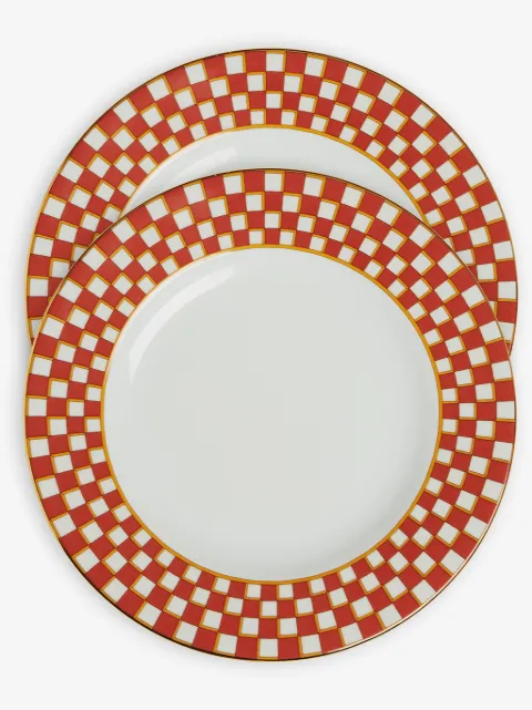 La DoubleJ geometric-print porcelain dinner plate (set of two)