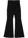 Michael Michael Kors ribbed-knit flared trousers - Black