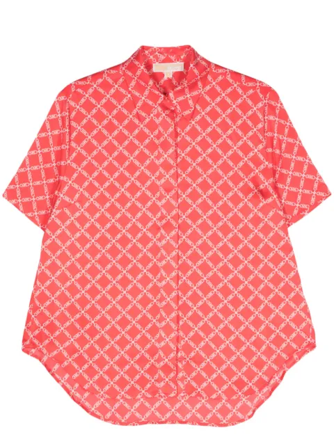 Michael Michael Kors Empire logo-print satin shirt