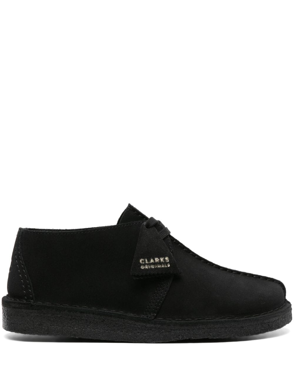Clarks Panelled Suede Derby Shoes In Black