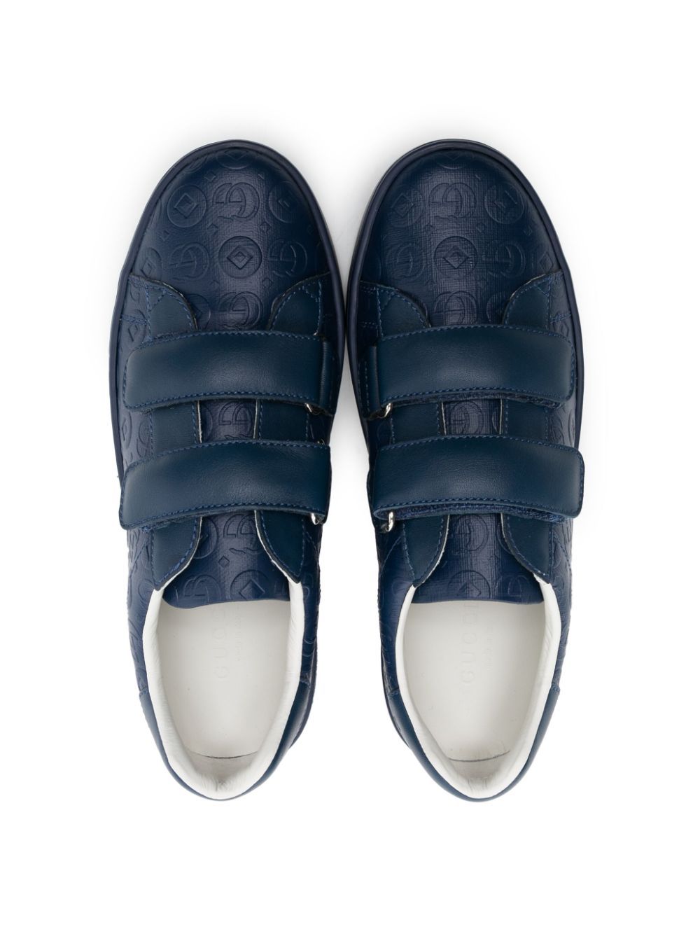 Gucci Kids Double G leather sneakers Blue