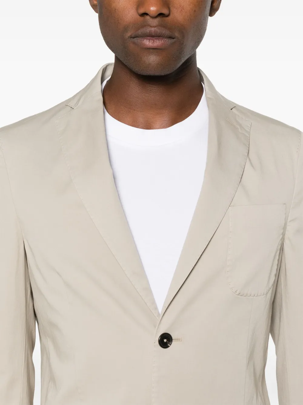 Shop Incotex Gabardine-weave Single-breasted Suit In Nude