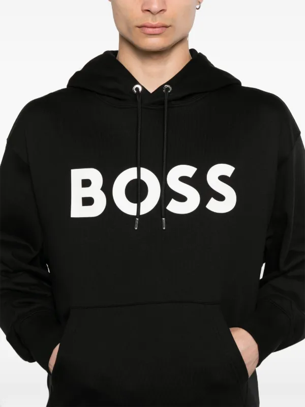 【関税&送料込】Boss Felpa Con Logo BOSS Stretch-Cotton Hoodie with Layered Logo | Saks Fifth Avenue